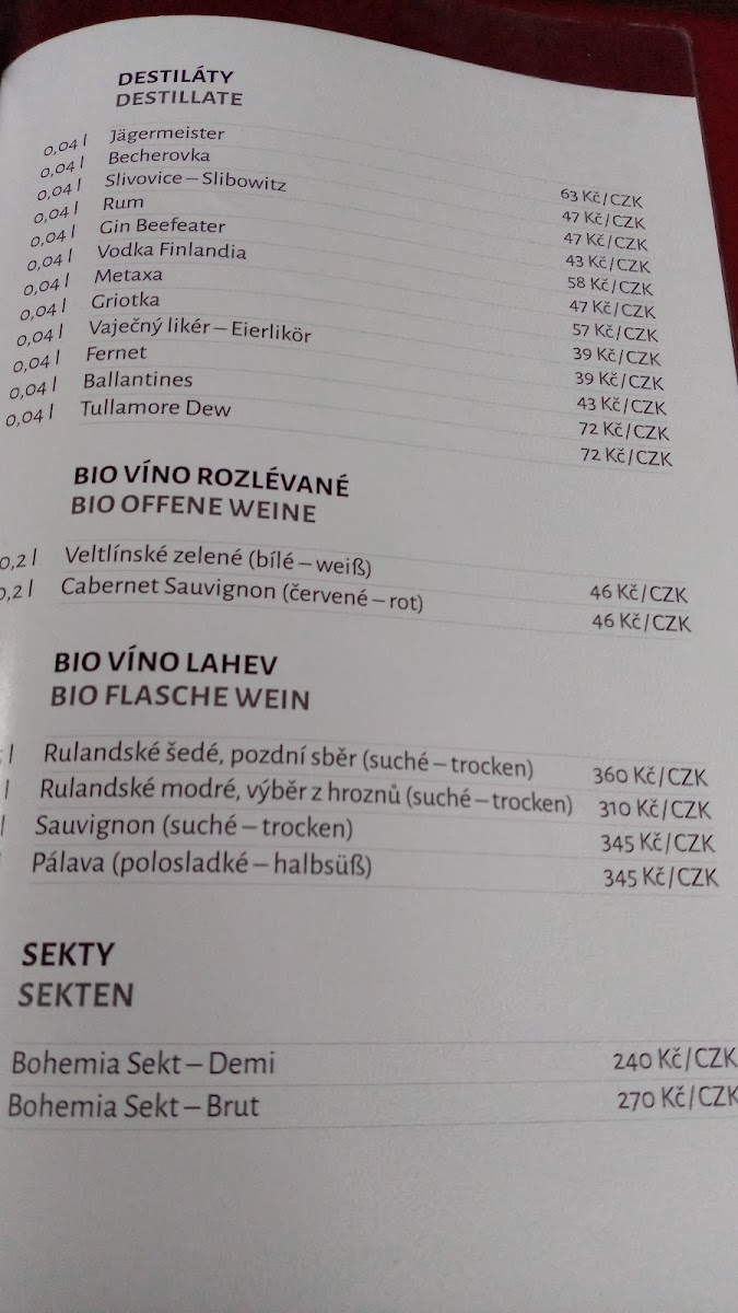 Menu Morávkovi Restaurace U Karlů-8