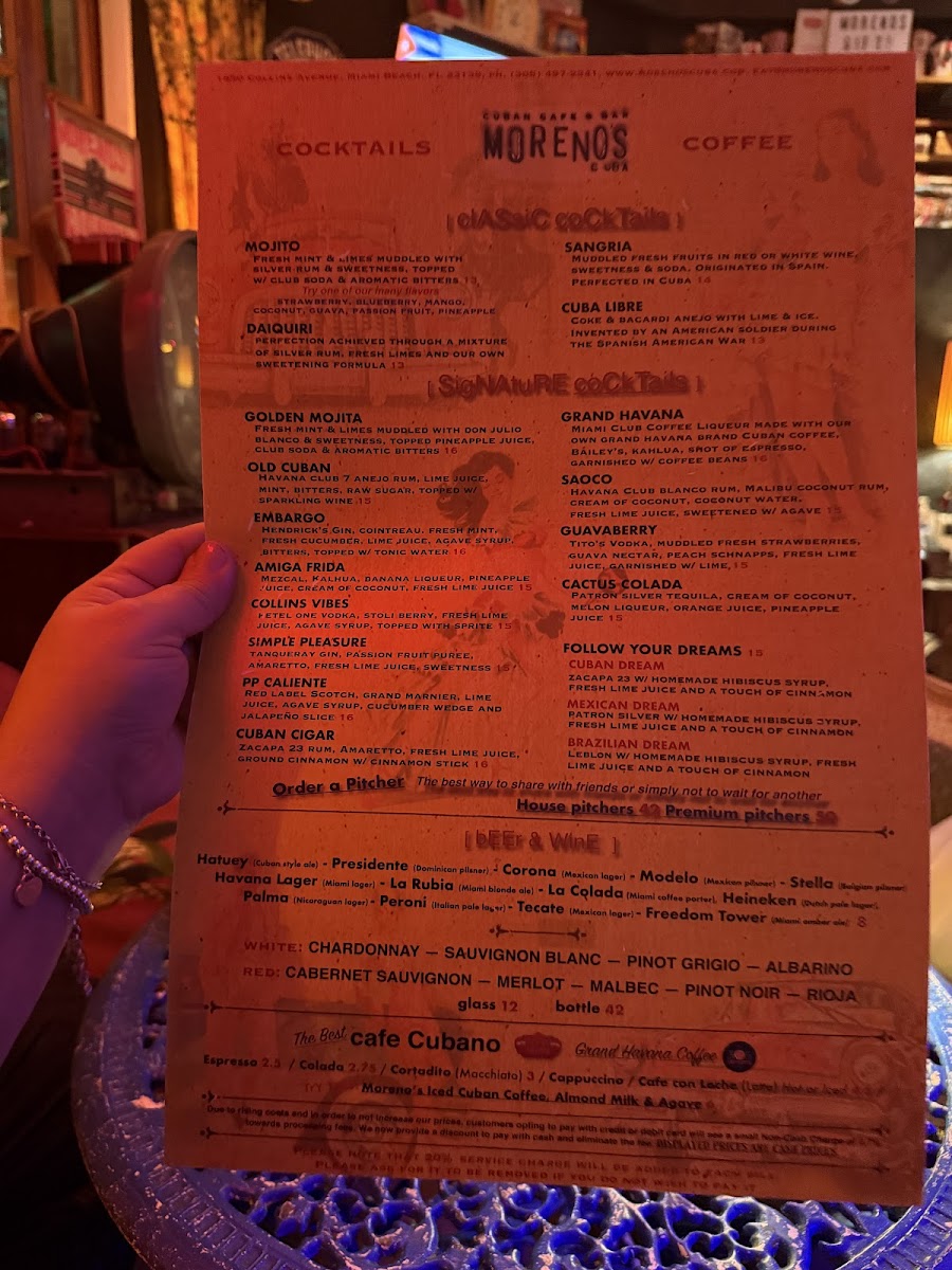 Menu Moreno's Cuba-3