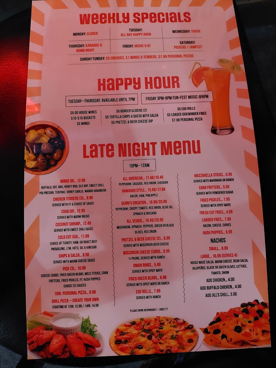 Menu Morgan Inn-1