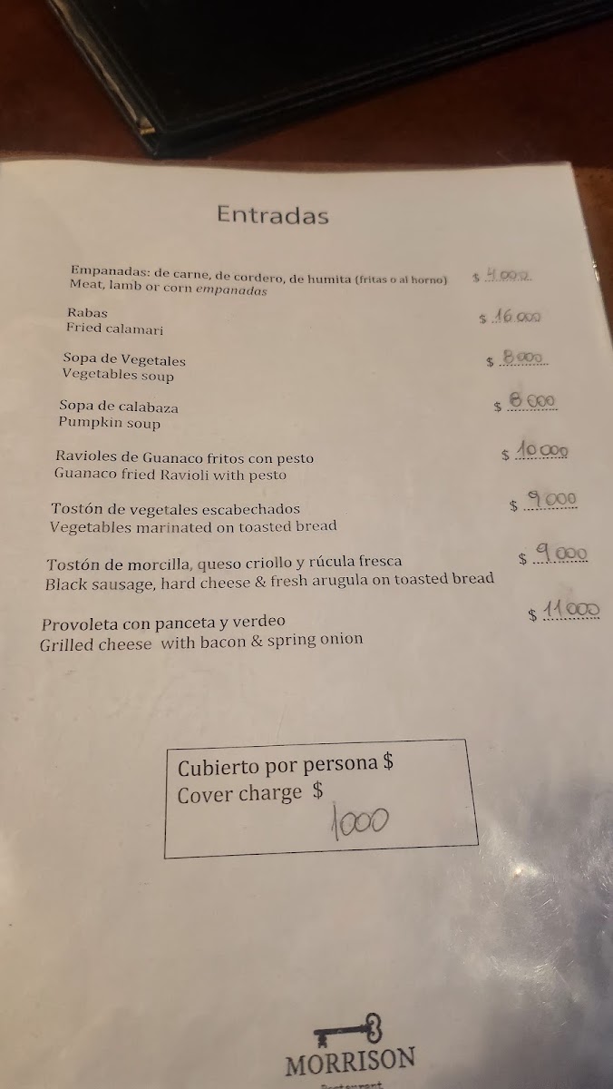 Menu Morrison Restaurant-1