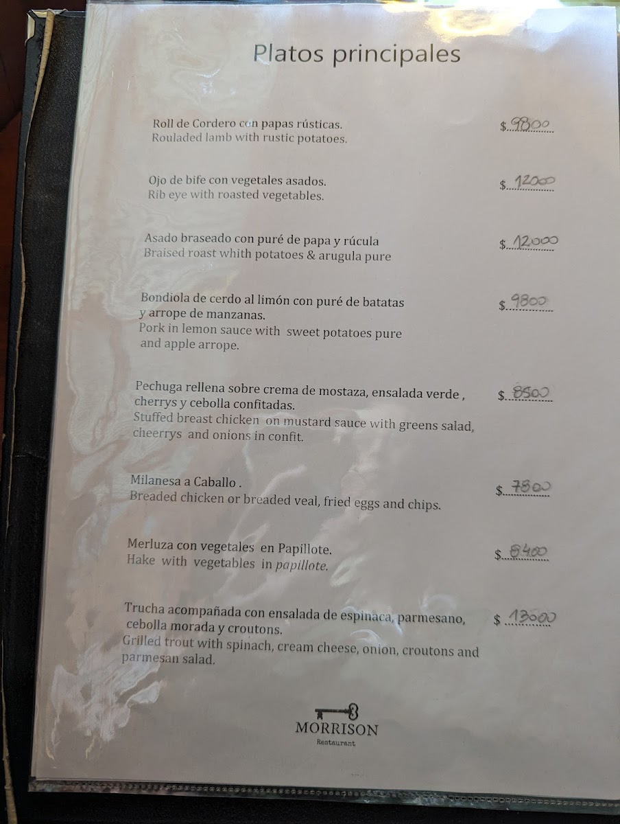 Menu Morrison Restaurant-4