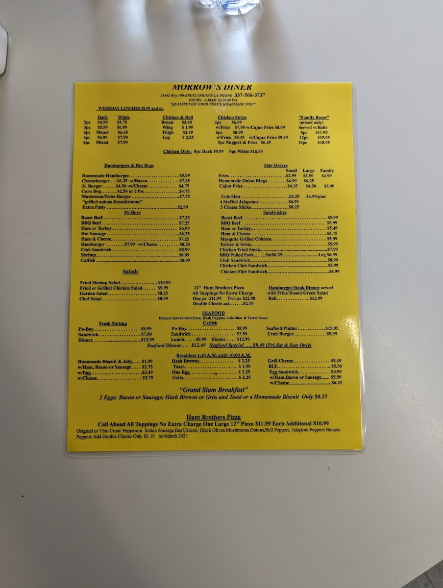 Menu Morrow's Diner-2