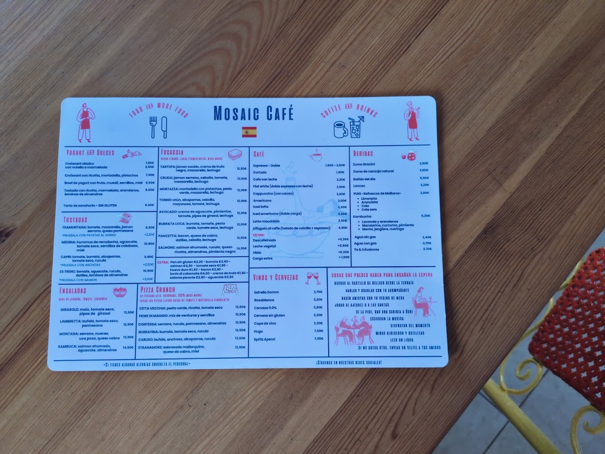 Menu Mosaic Café-1