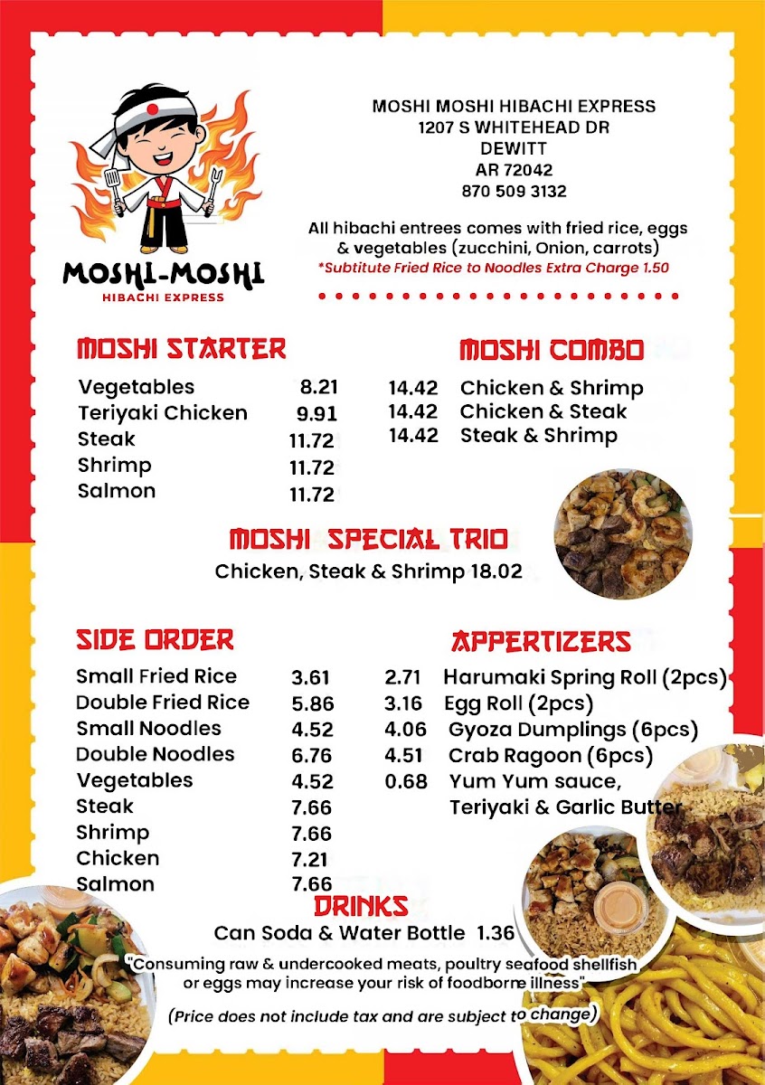 Menu Moshi Moshi Hibachi Express-1