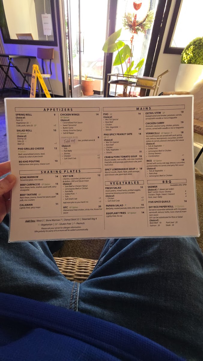 Menu Mot To Vietnamese Restaurant-2