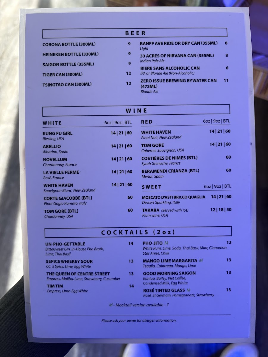 Menu Mot To Vietnamese Restaurant-5