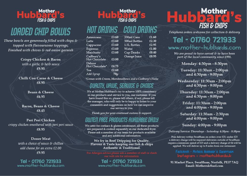 Menu Mother Hubbard’S-1