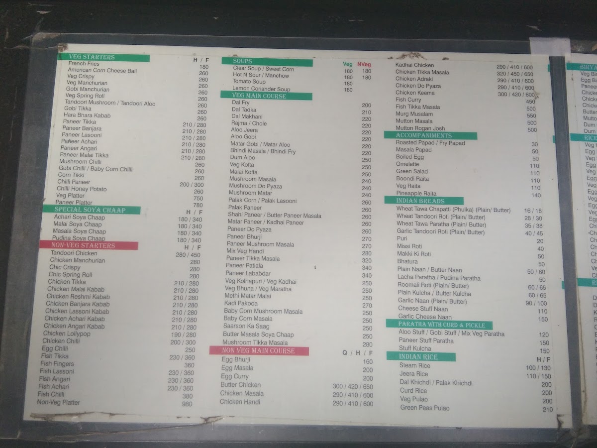 Menu Mother's Kitchen (Restaurant & Catering Services)-1