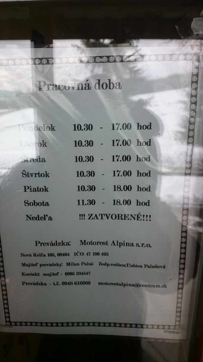 Menu Motorest Alpina-5