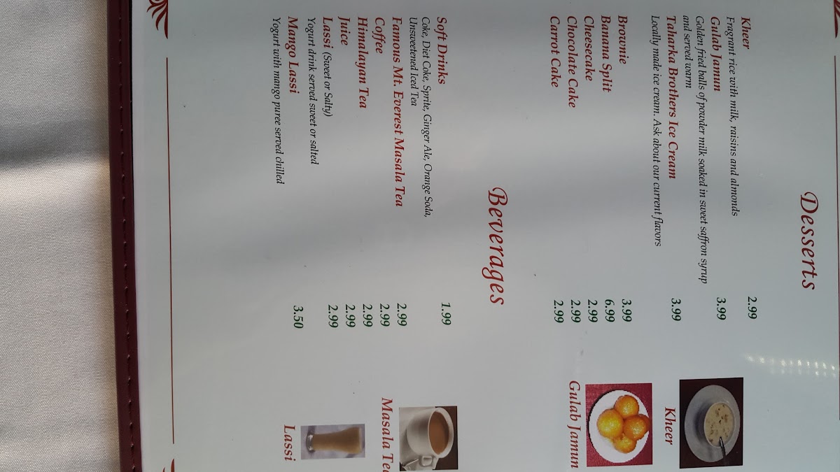 Mount Everest Restaurant And Bar - Hampden Menu-3