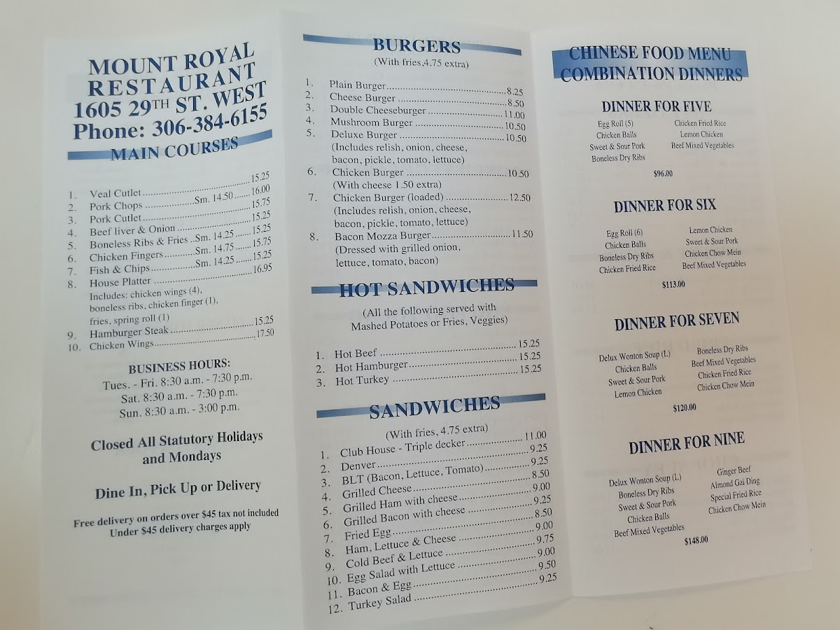 Menu Mount Royal Restaurant-2