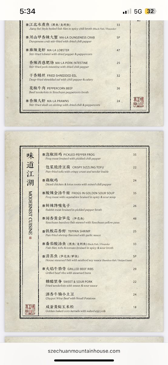 Menu Mountain House-4
