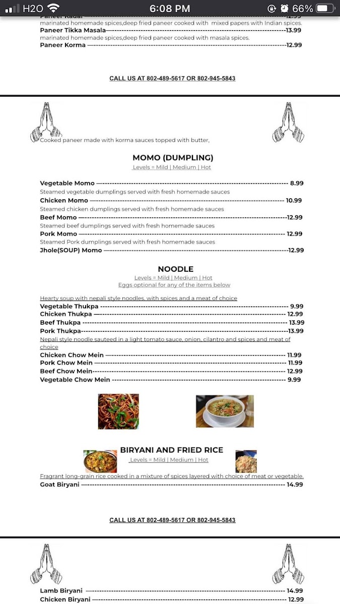 Menu Mountain Valley Restaurant-6