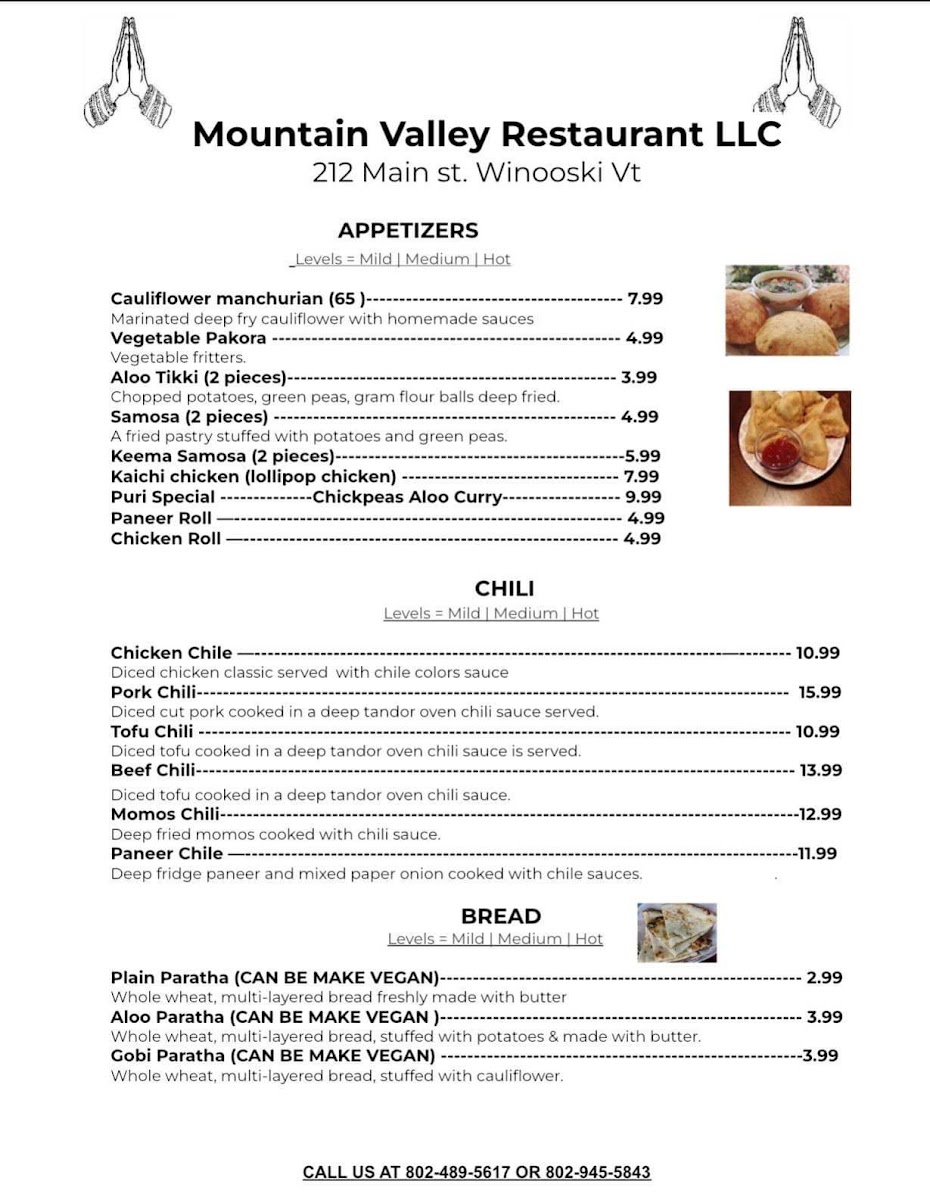 Menu Mountain Valley Restaurant-7