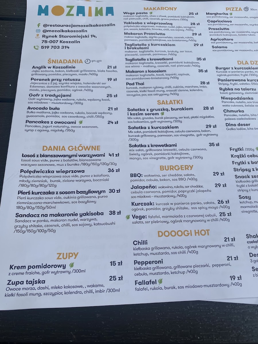 Menu Mozaika-10