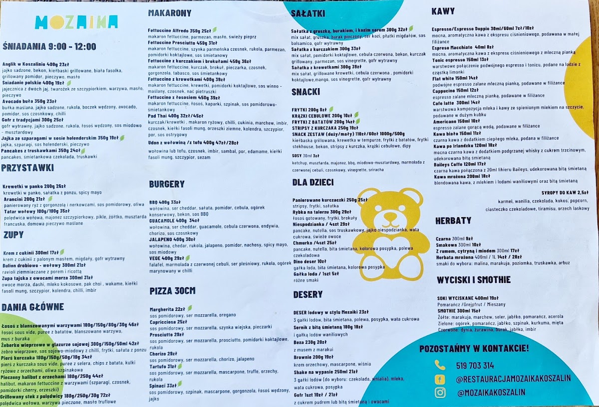 Menu Mozaika-8