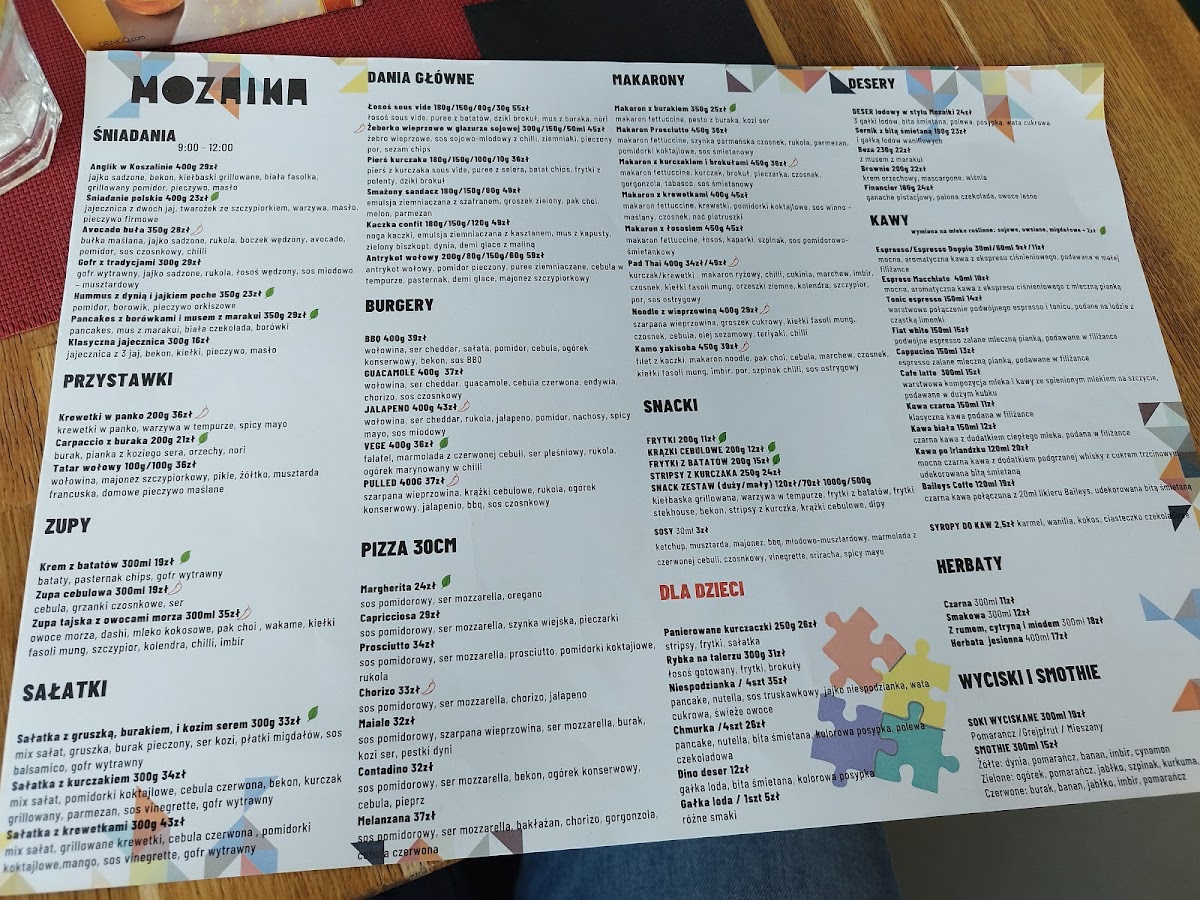 Menu Mozaika-9