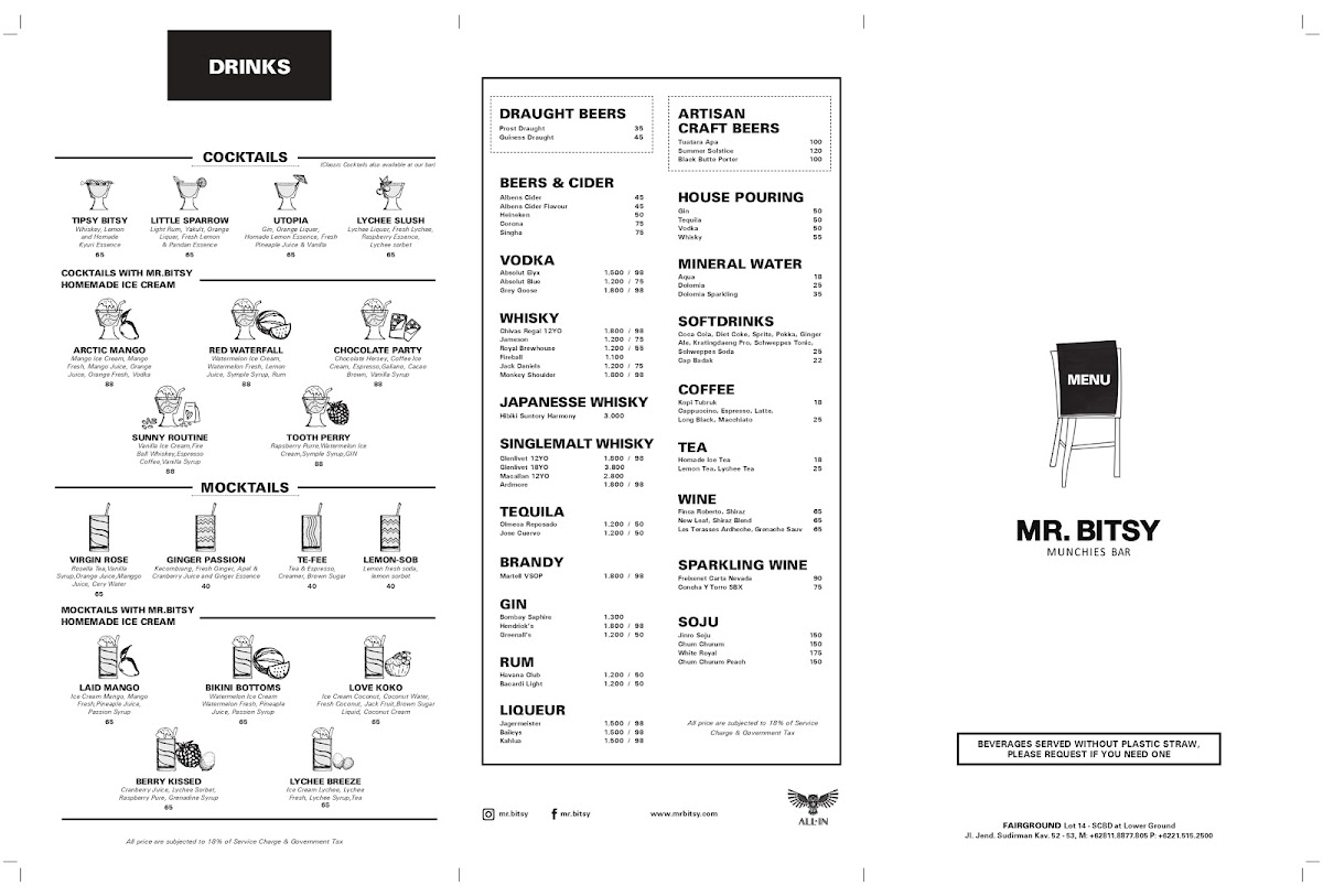 Menu Mr. Bitsy Scbd-2