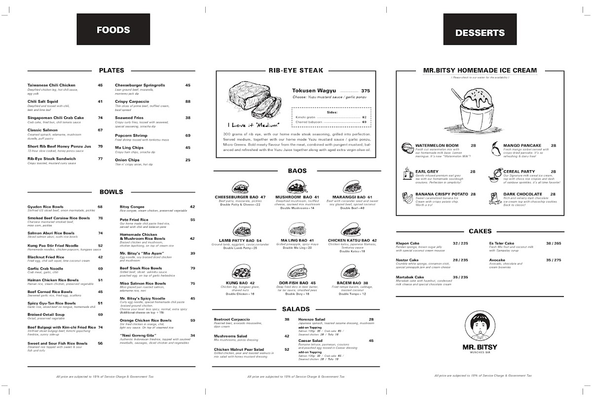 Menu Mr. Bitsy Scbd-3
