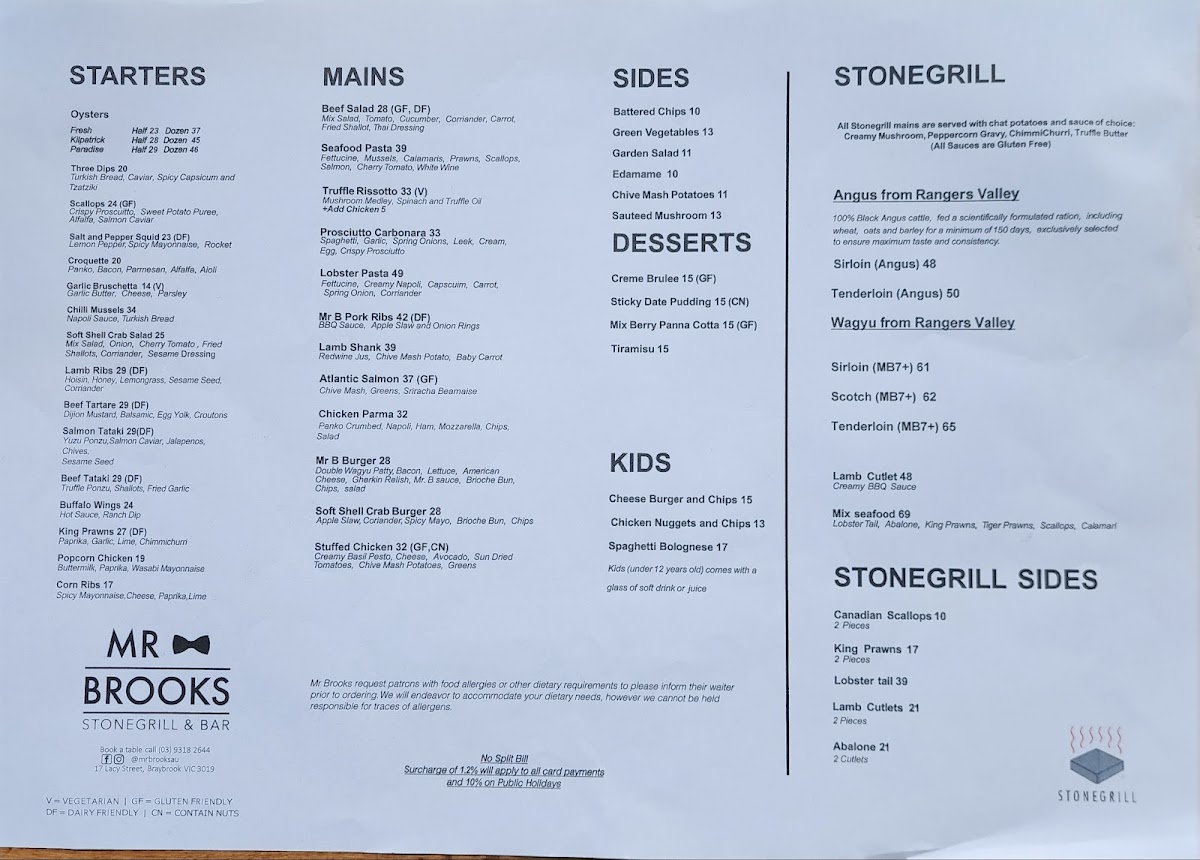 Menu Mr Brooks Stonegrill & Bar-2