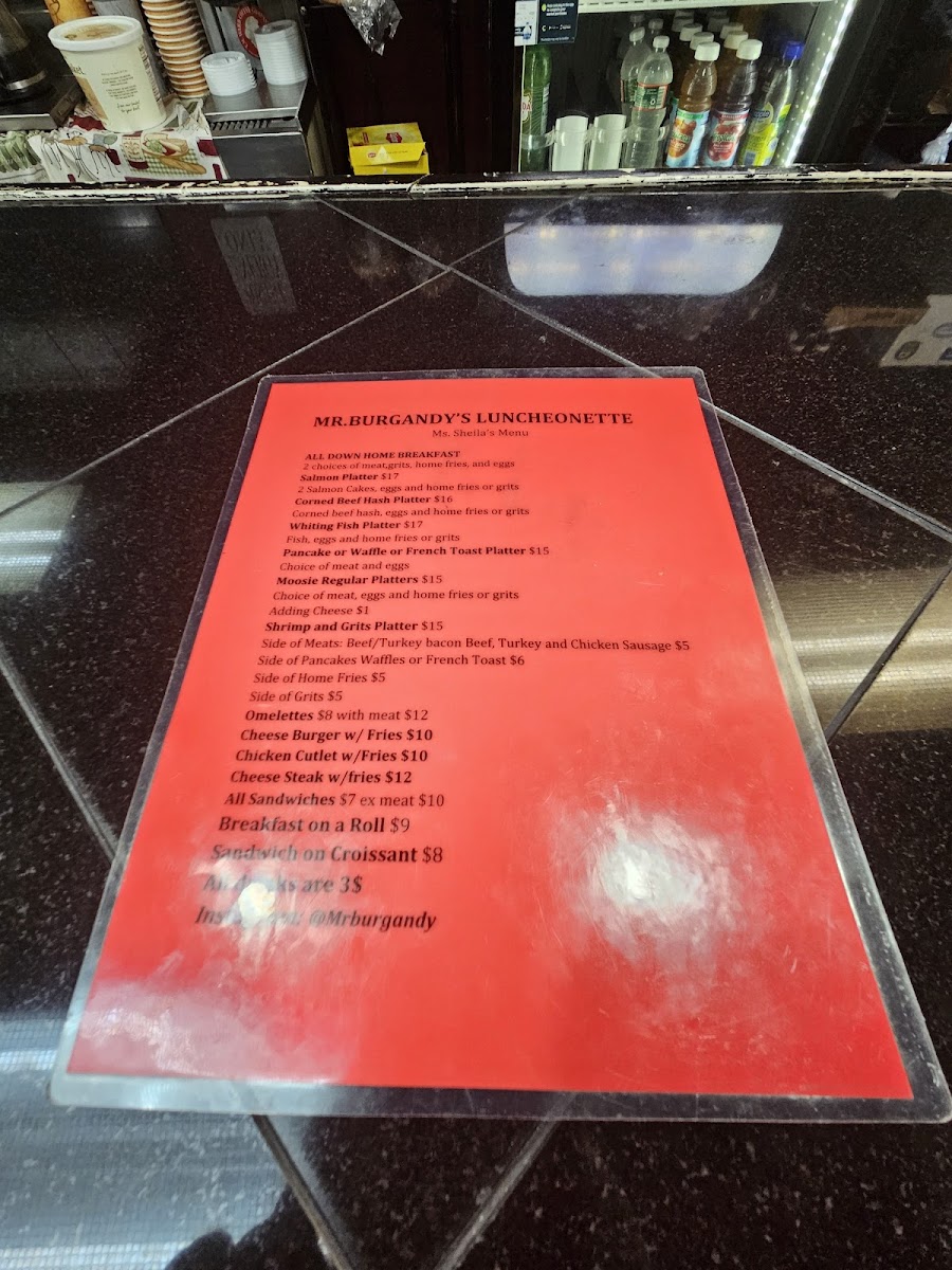 Menu Mr. Burgandy's Breakfast Luncheonette-2