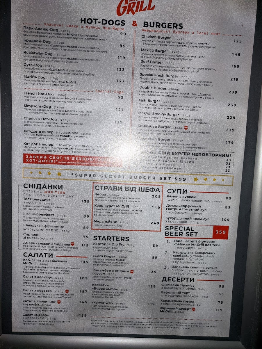 Menu Mr. Grill Hotdogs & Burgers-5