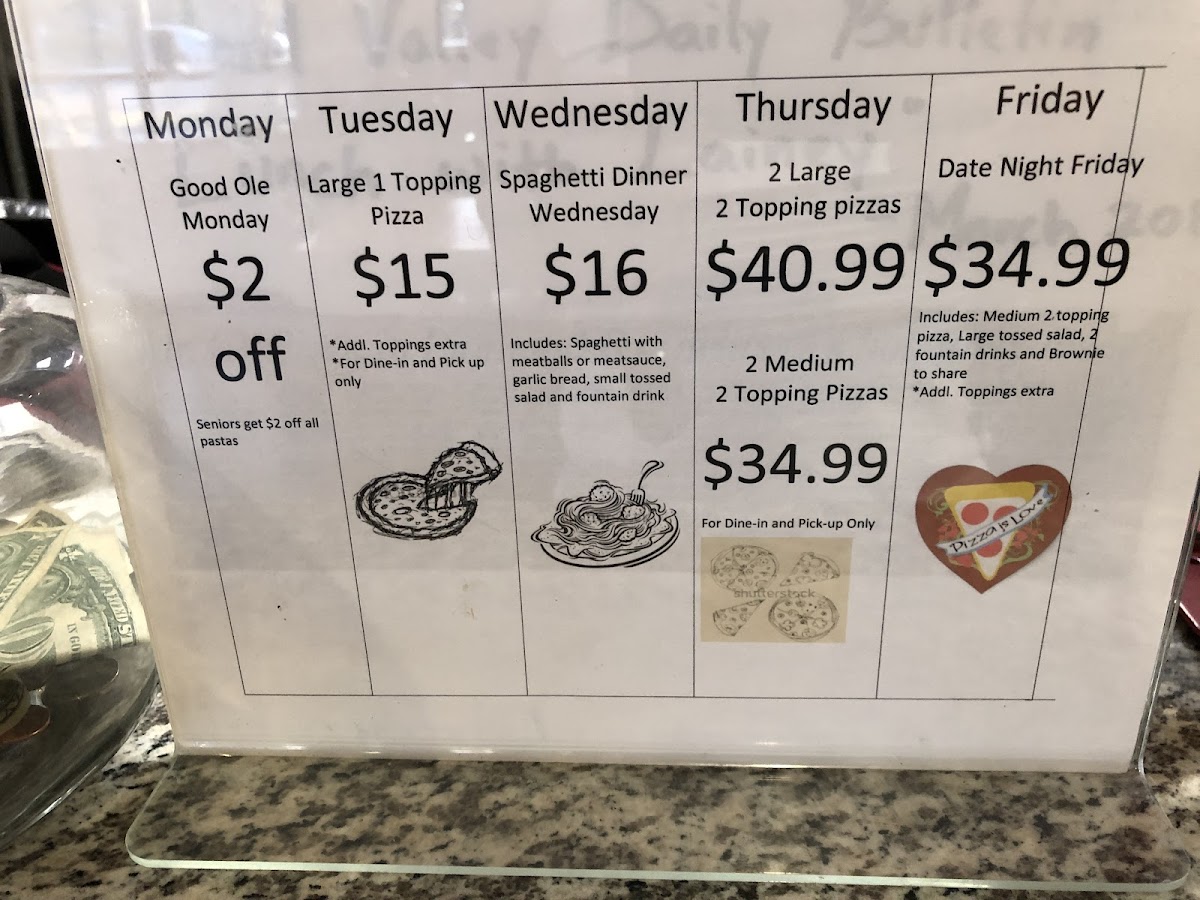 Menu Mr. G's Pizza - Diamond Bar-1