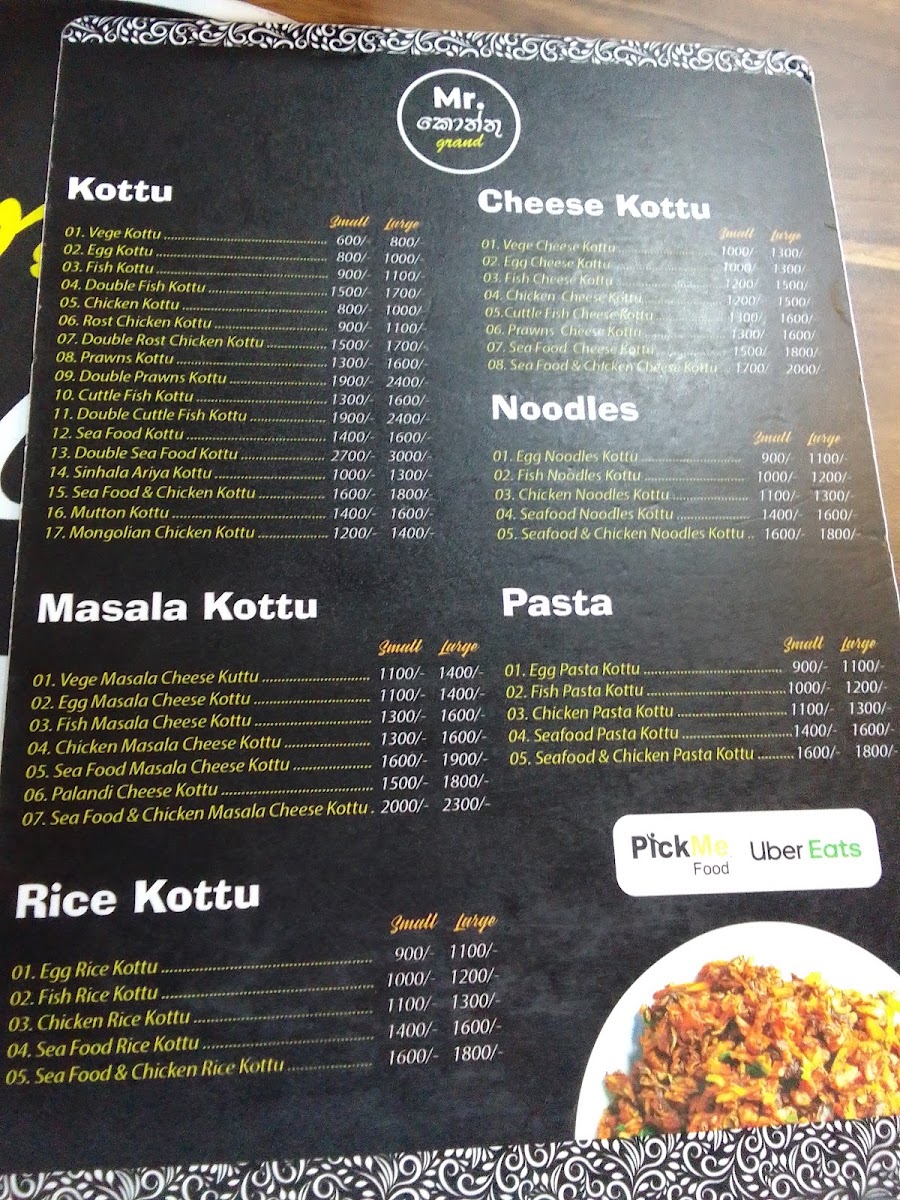 Menu Mr Kottu Grand - Kaduwela-9