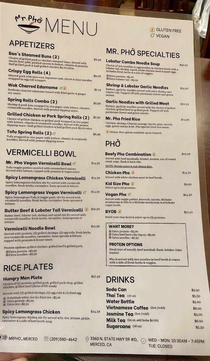 Menu Mr Pho-1