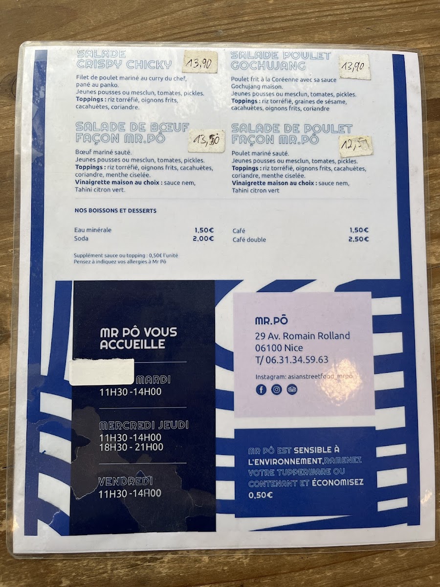 Menu Mr Pô-2