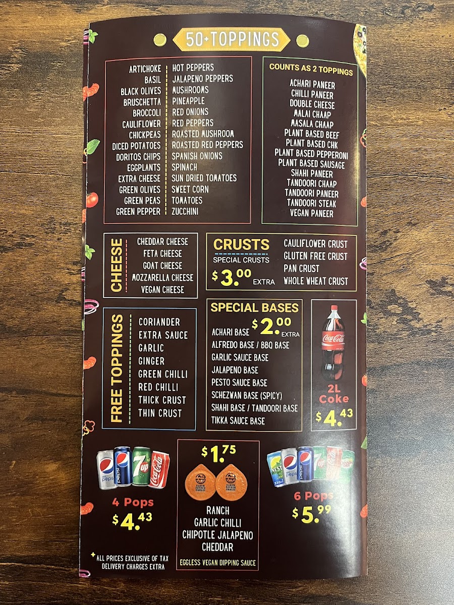 Menu Mr. Singh's Pizza Kitchener-3