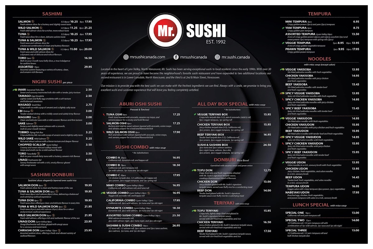 Menu Mr Sushi Lynn Valley-1