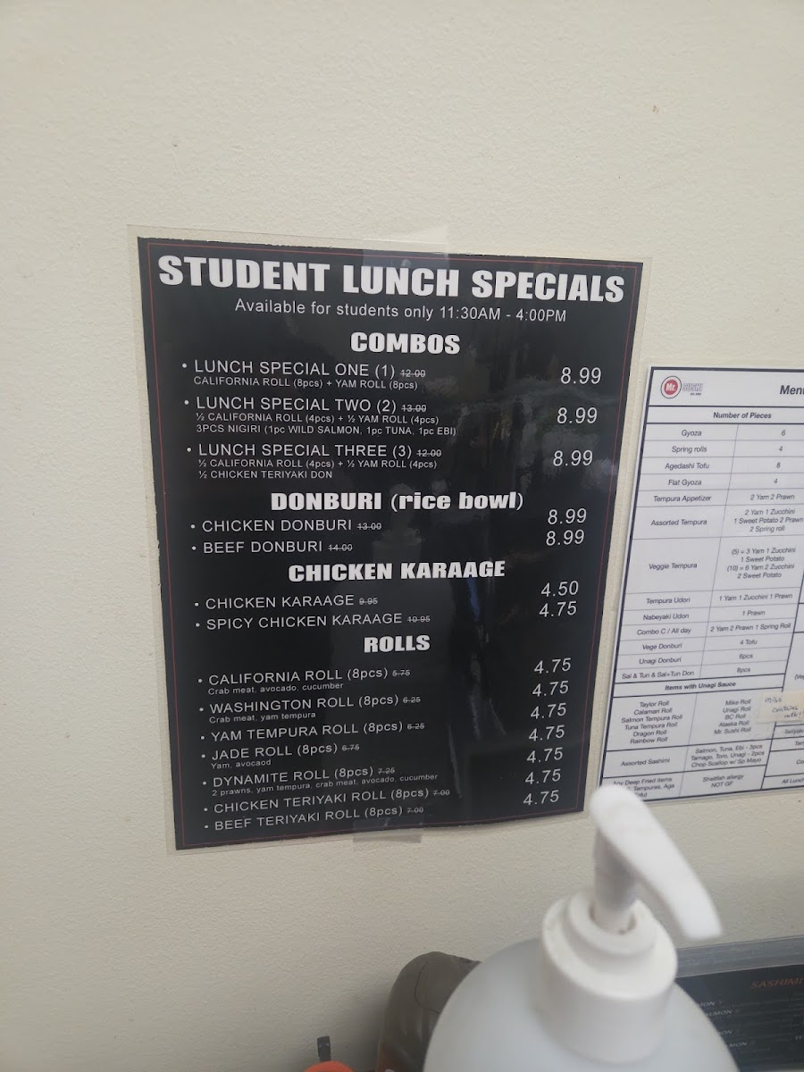 Menu Mr Sushi Lynn Valley-3