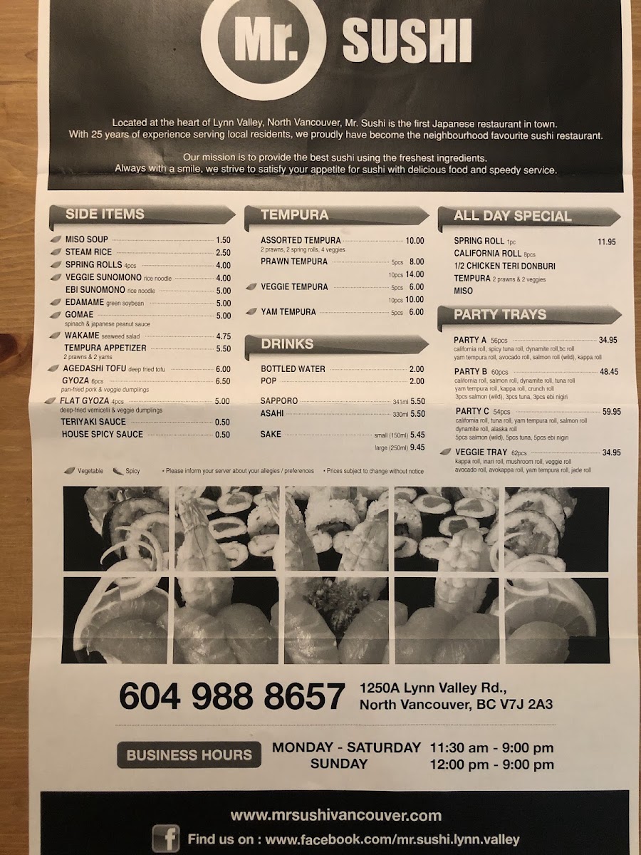 Menu Mr Sushi Lynn Valley-5