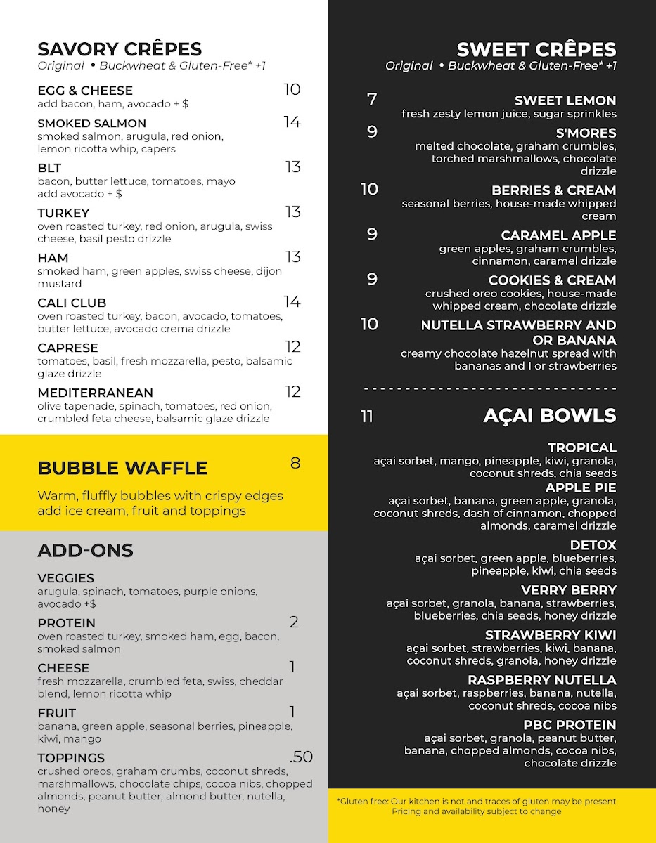 Menu Mr Z's Crêpes & Teas-1