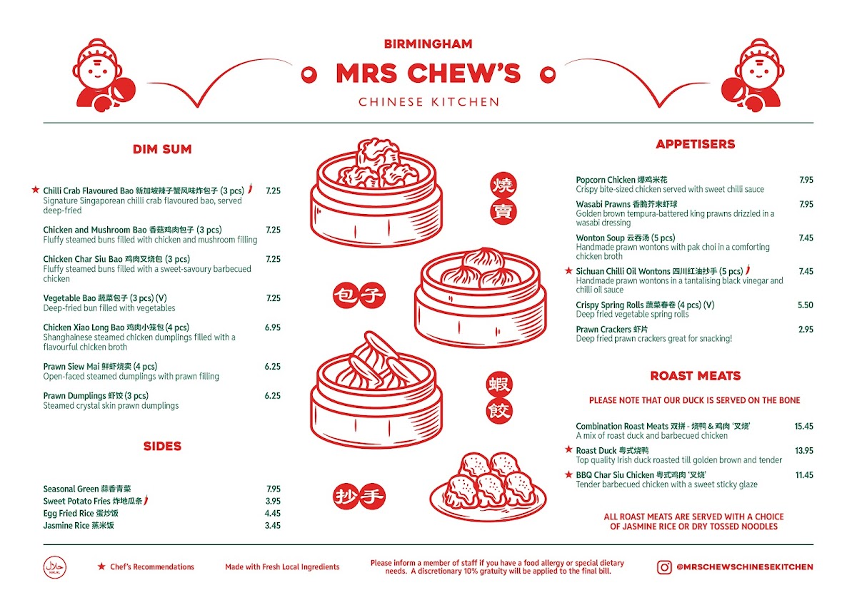Menu Mrs Chew's Chinese Kitchen-1