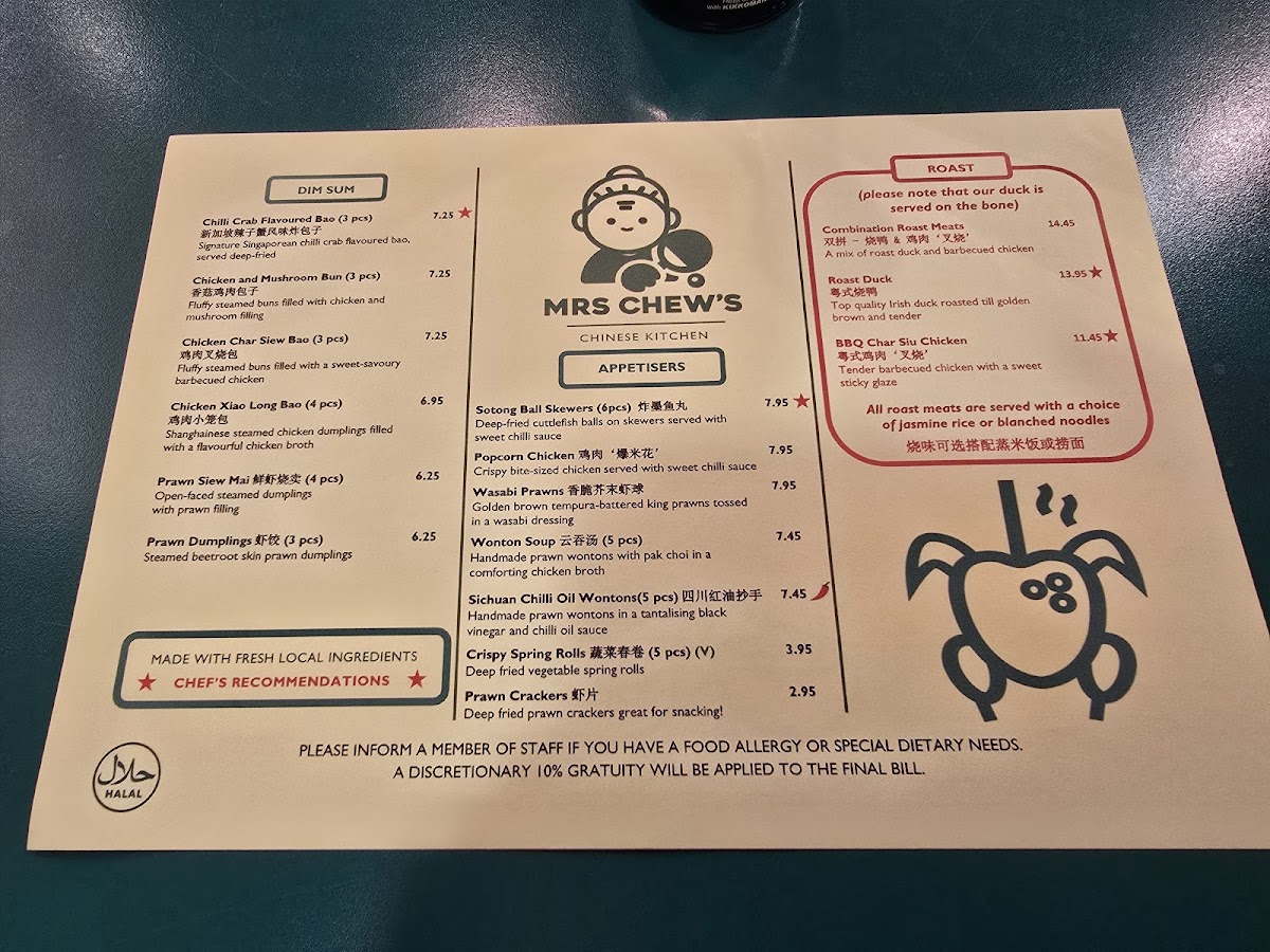 Menu Mrs Chew's Chinese Kitchen-8
