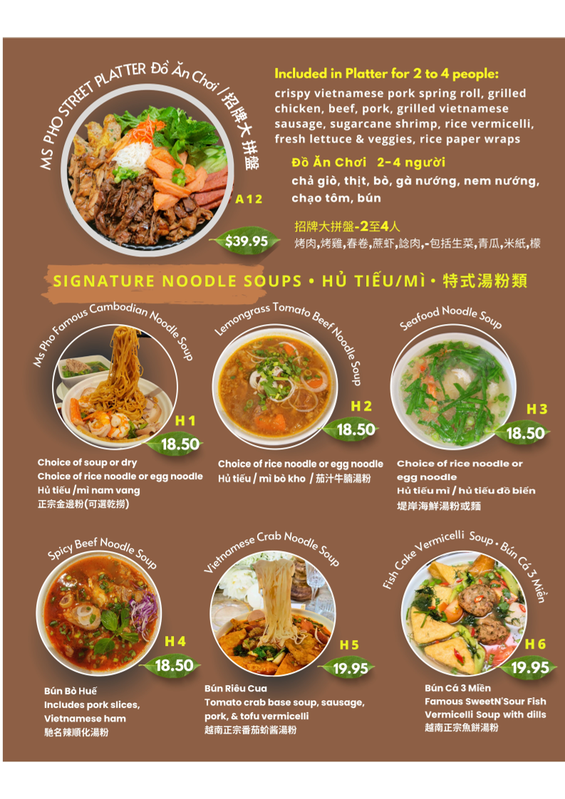 Menu Ms Pho Saigon (Scarborough)-4