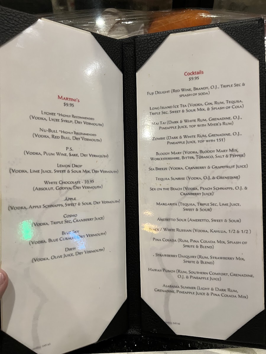 Menu Mt. Fuji Japanese Sushi Steakhouse-10