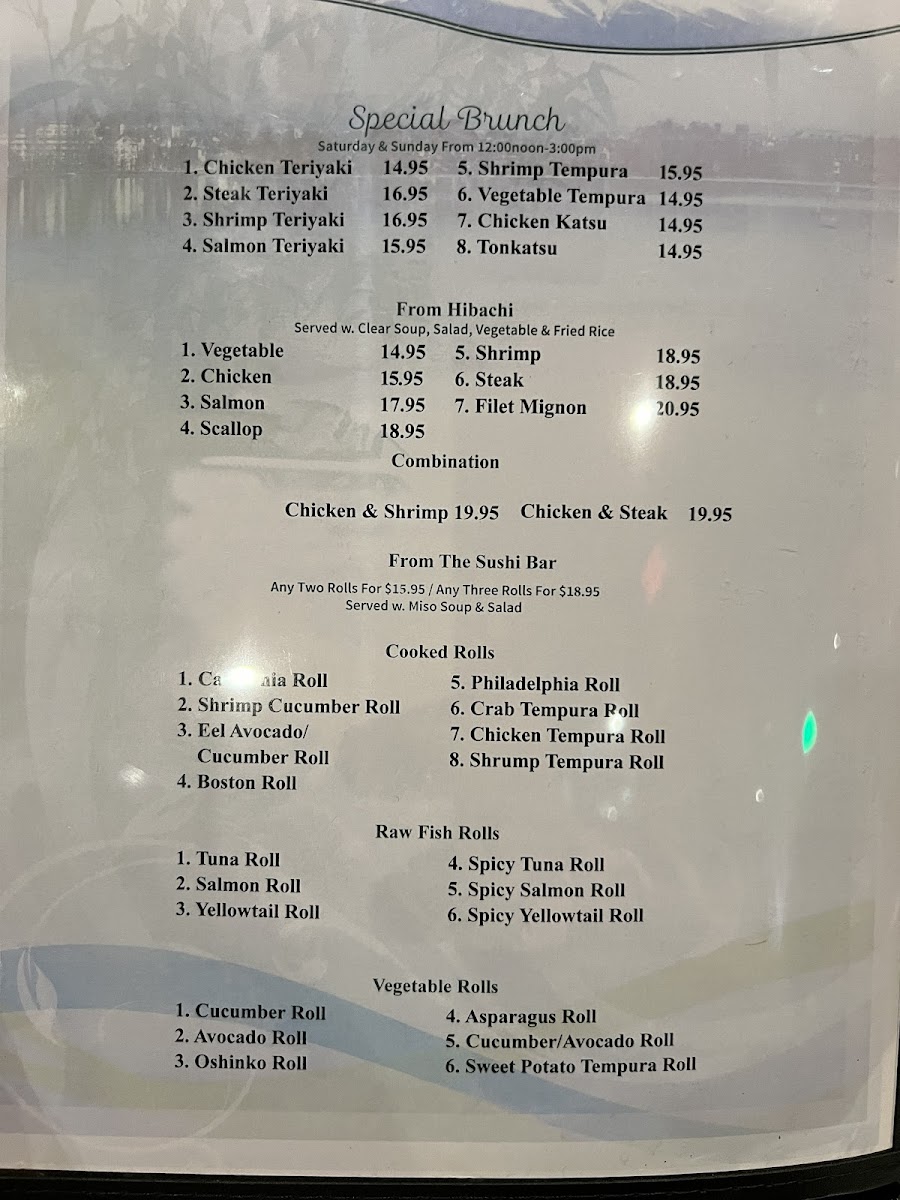 Menu Mt. Fuji Japanese Sushi Steakhouse-4