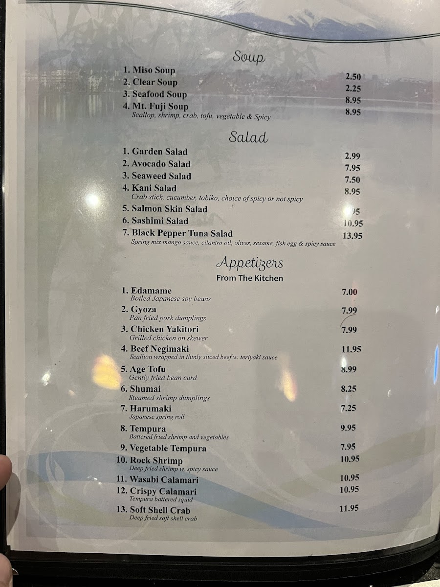 Menu Mt. Fuji Japanese Sushi Steakhouse-5