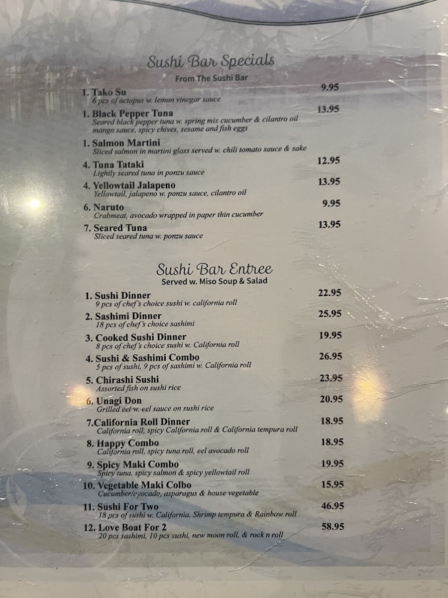Menu Mt. Fuji Japanese Sushi Steakhouse-6