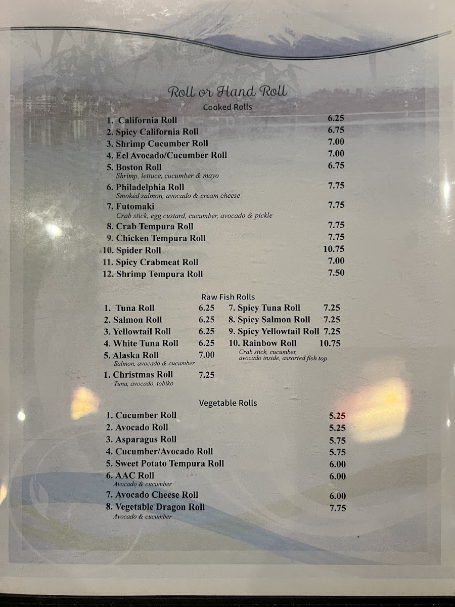 Menu Mt. Fuji Japanese Sushi Steakhouse-9
