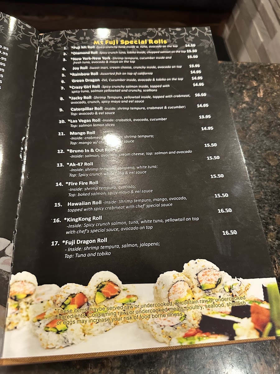 Menu Mt. Fuji-7