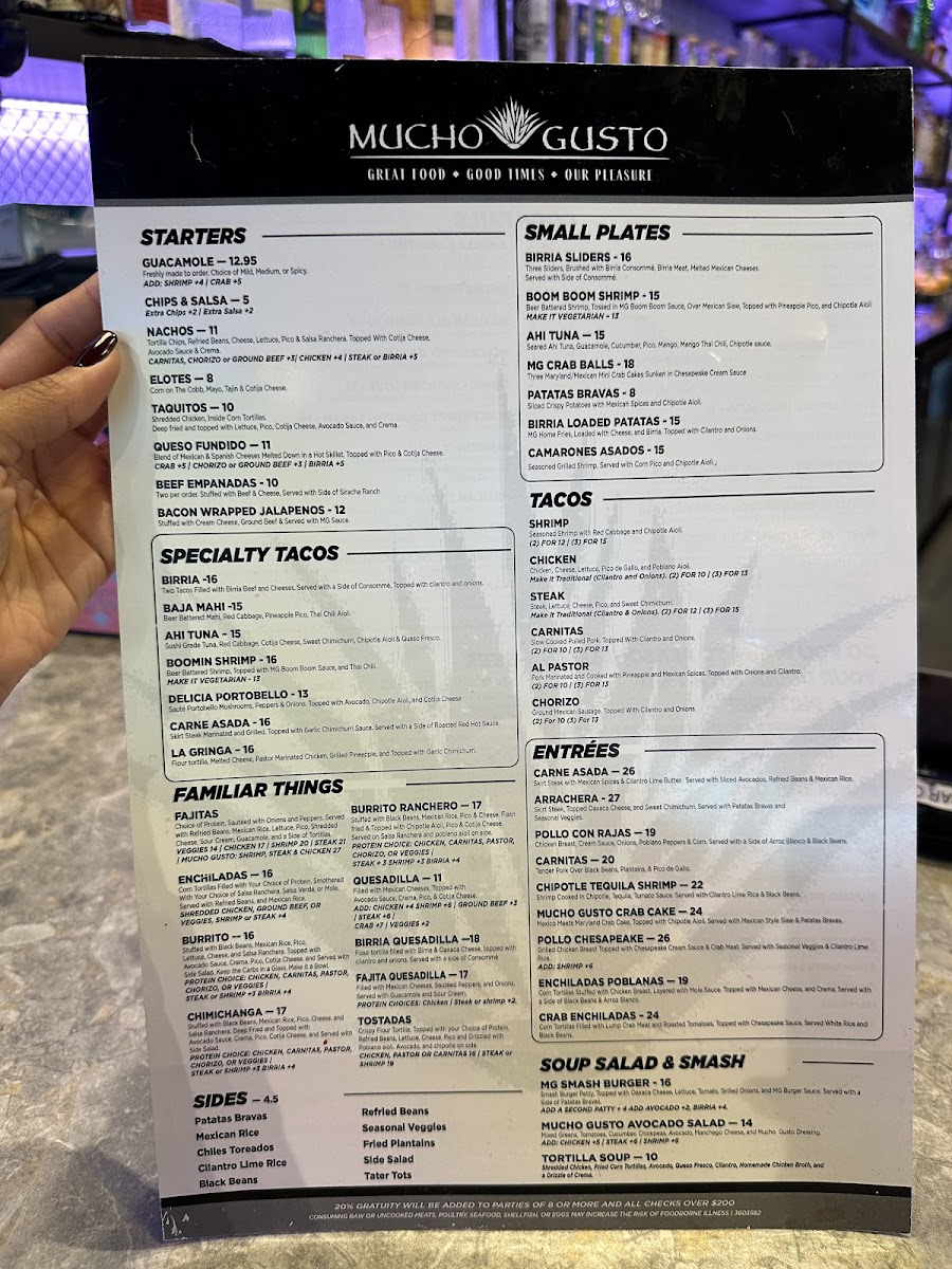 Menu Mucho Gusto Gambrills-3