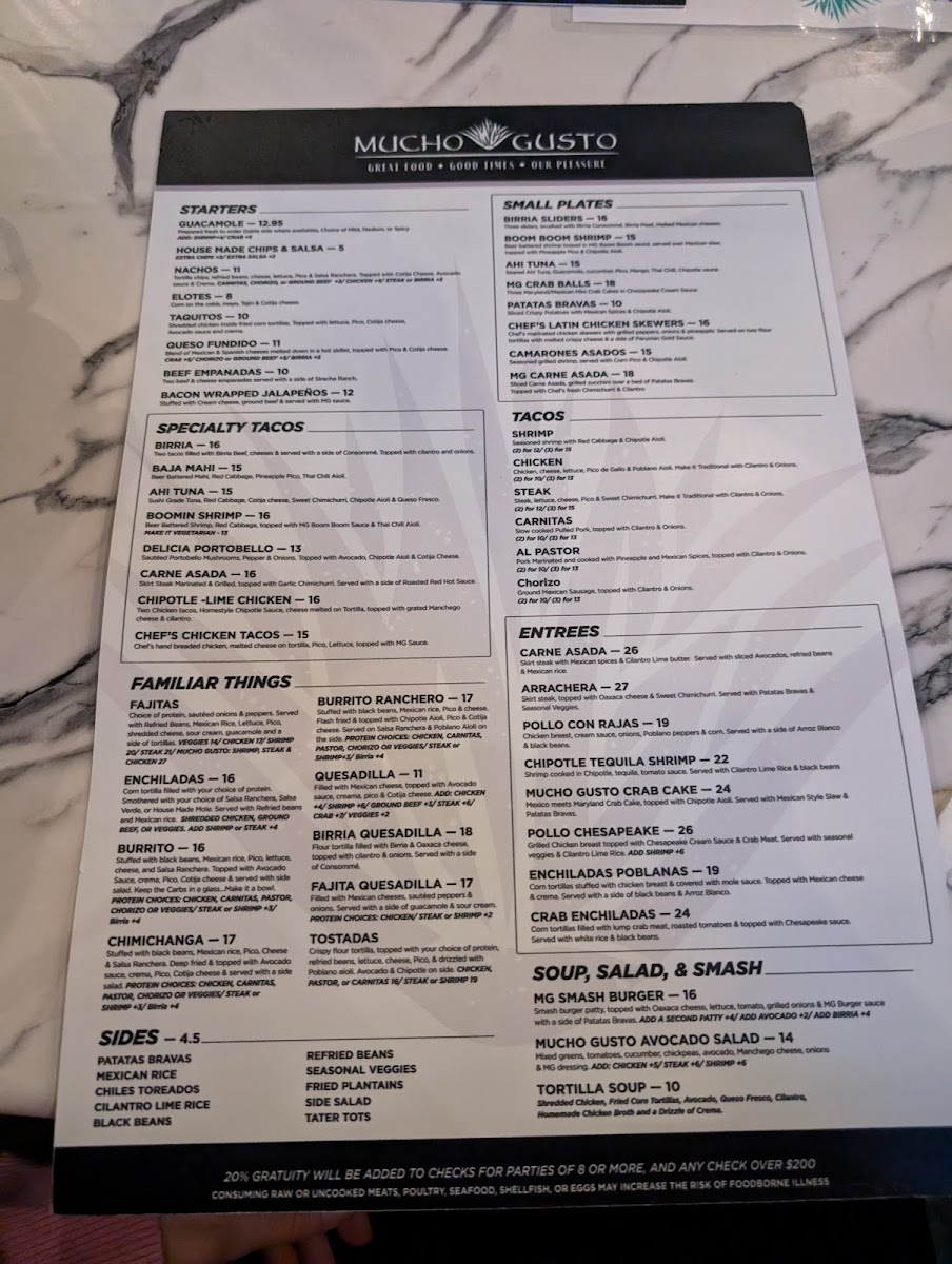 Menu Mucho Gusto Gambrills-6