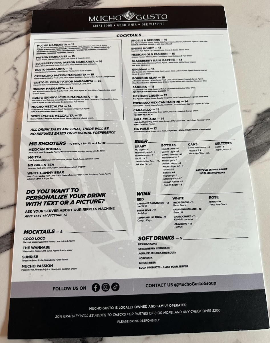 Menu Mucho Gusto Gambrills-8