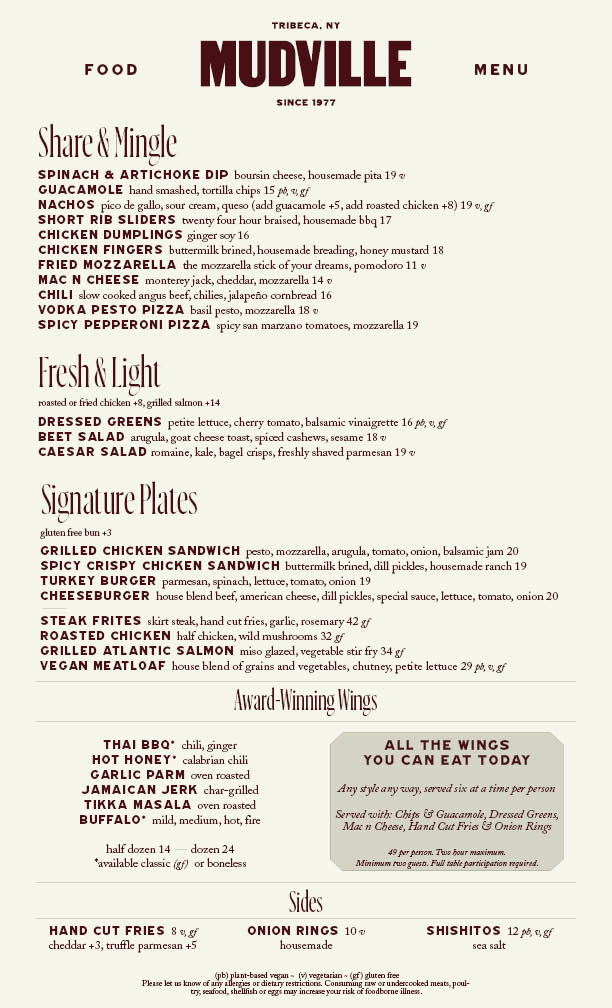 Menu Mudville-1