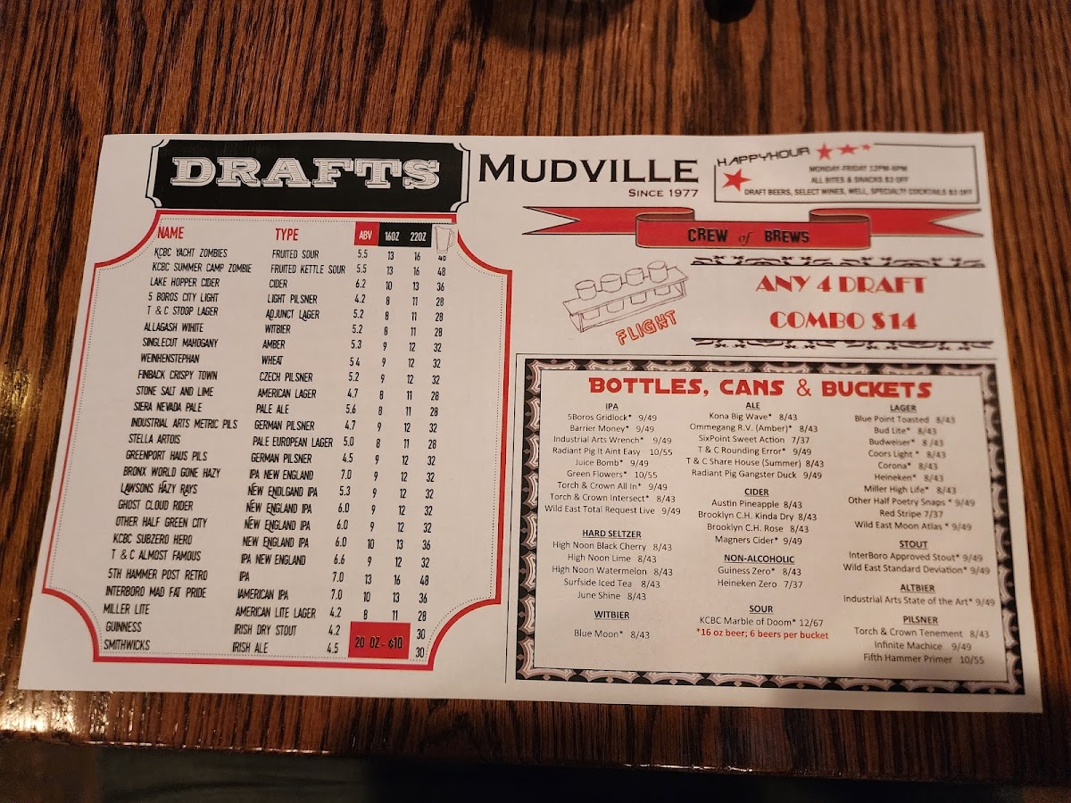 Menu Mudville-4
