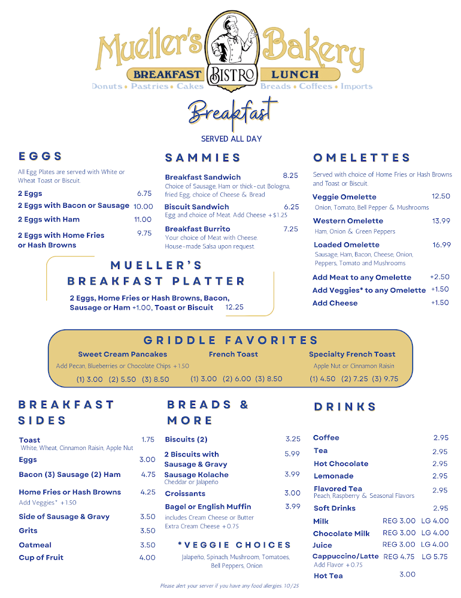 Menu Mueller's Bistro & Bakery-2